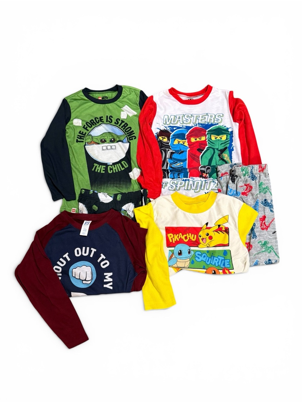 Boys 2 piece pajama set lot of (4) size Medium 8y